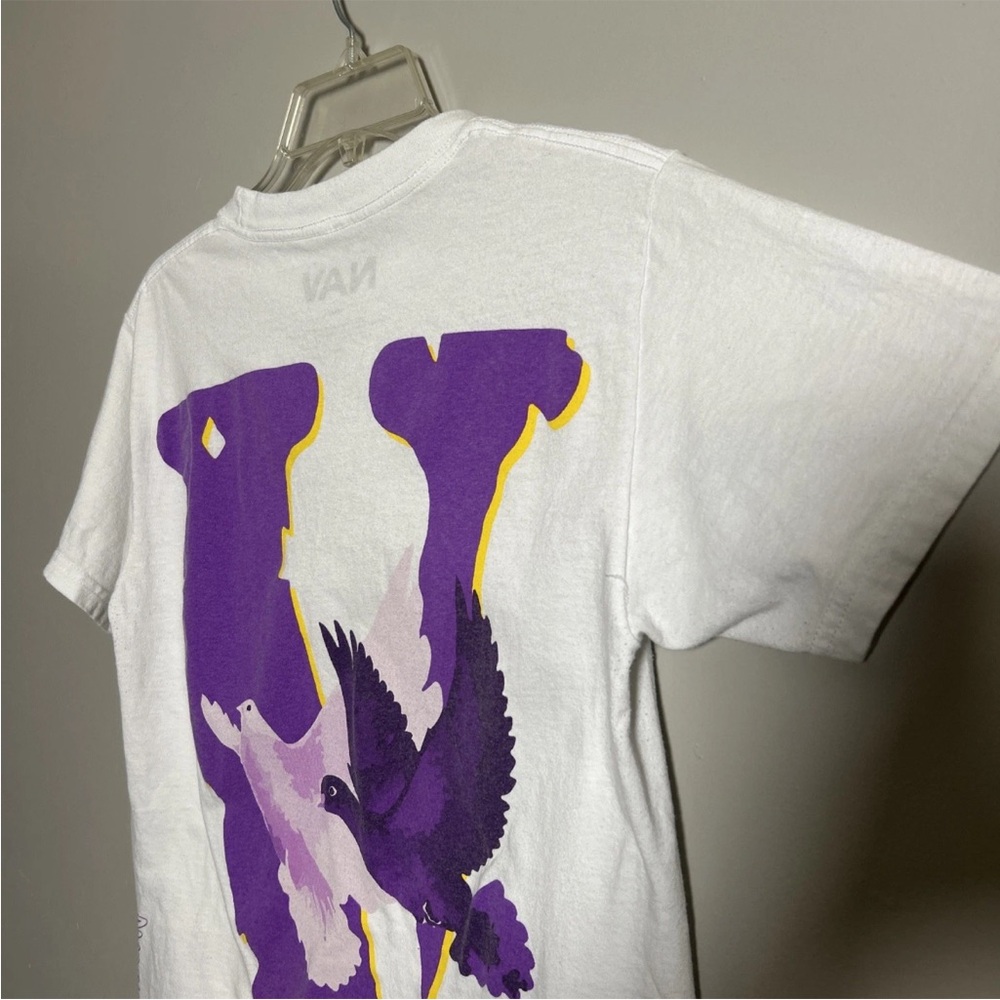 VLONE X Nav T-Shirt Men’s Small Good Intentions Dove White 100% Cotton Rap Album - Picture 8 of 10
